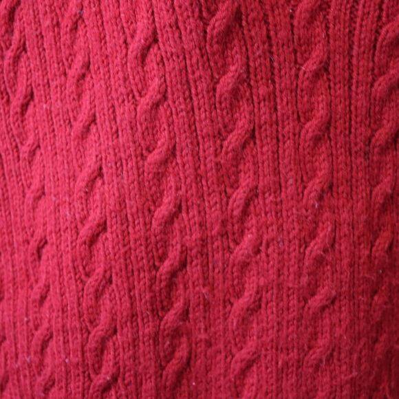 Vintage Red Handmade Vneck Knit Sweater Vest Large - Picture 6 of 7